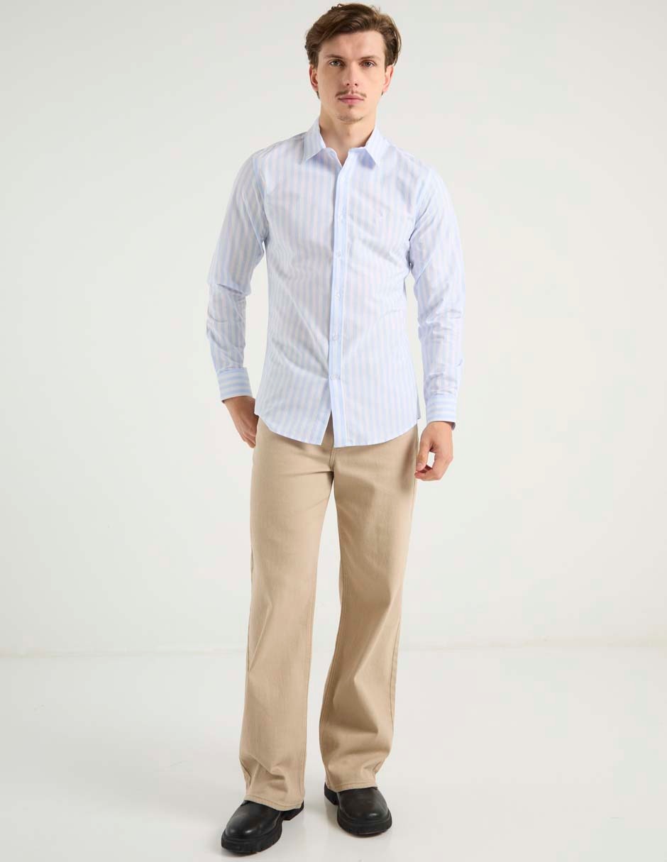 Camisa casual Aéropostale de algodón manga larga para hombre