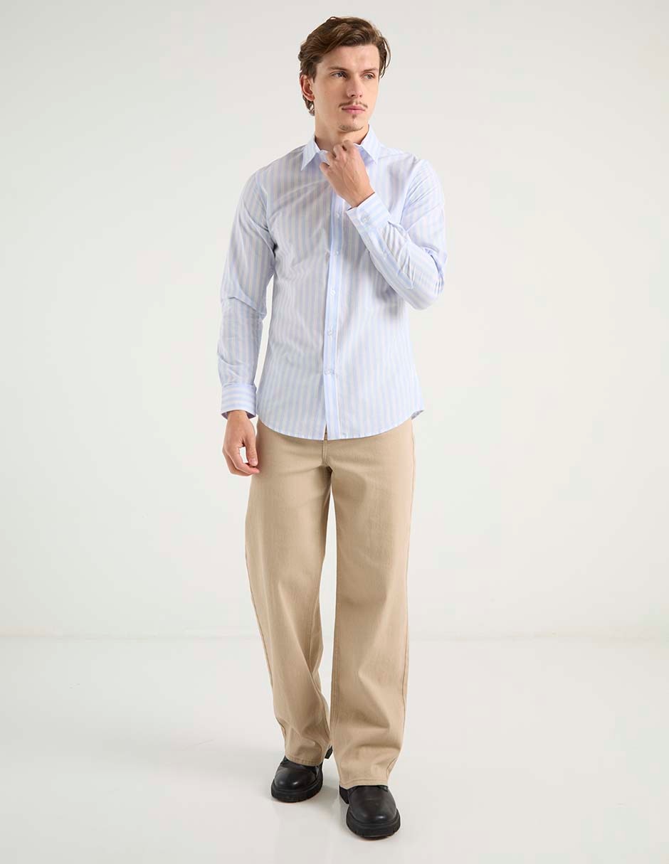 Camisa casual Aéropostale de algodón manga larga para hombre
