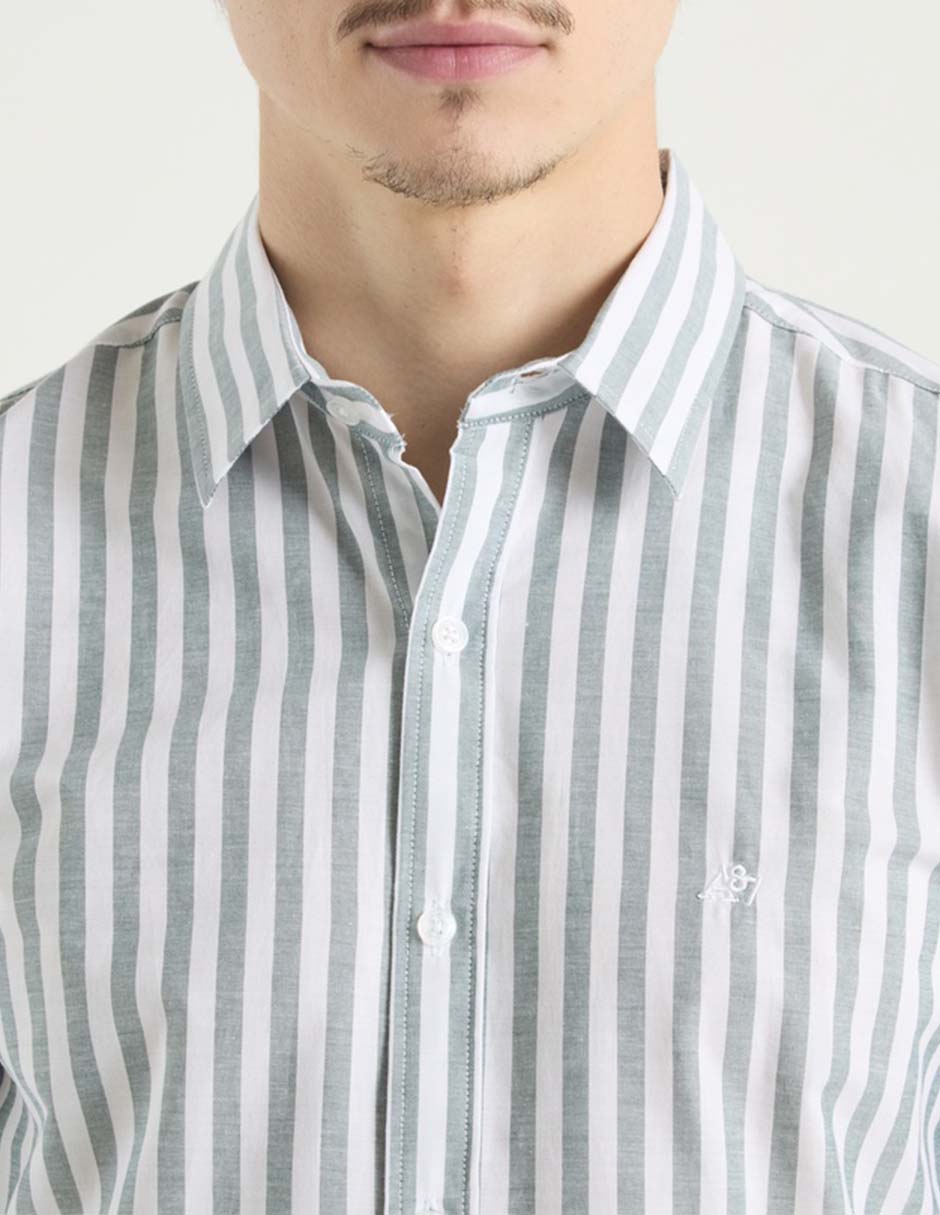 Camisa casual Aéropostale de algodón manga larga para hombre