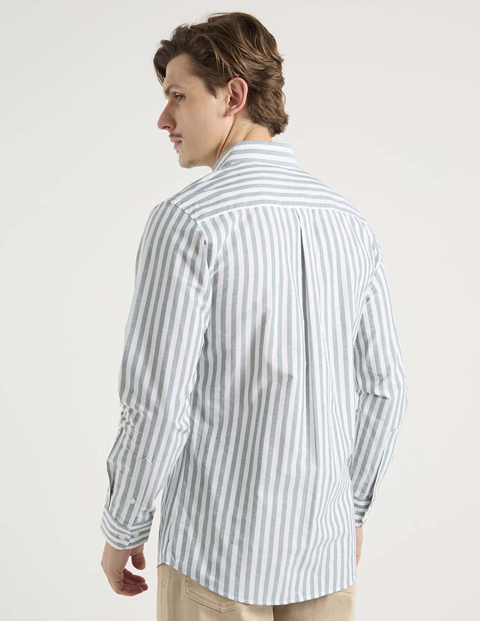 Camisa casual Aéropostale de algodón manga larga para hombre