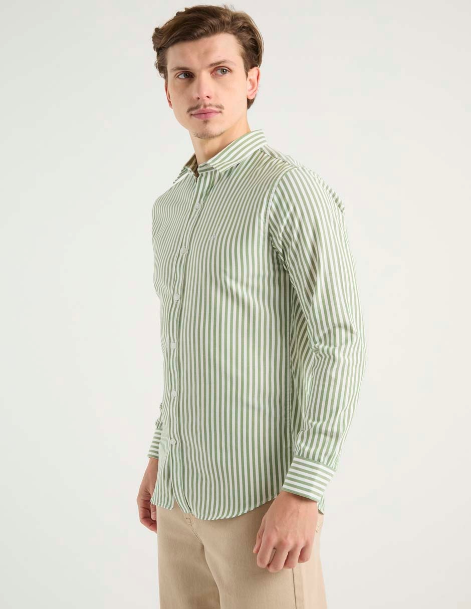 Camisa casual Aéropostale de algodón manga larga para hombre