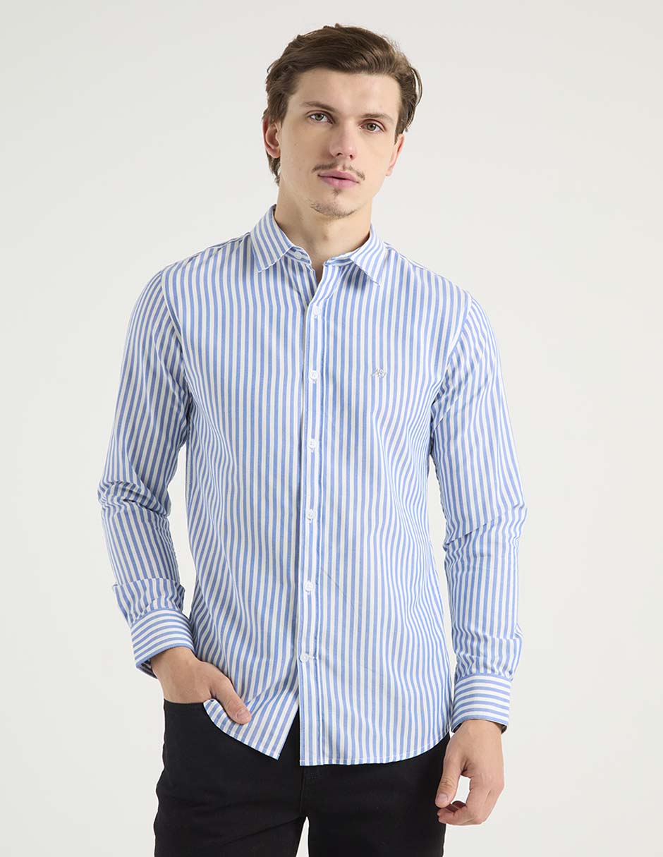 Camisa casual Aéropostale de algodón manga larga para hombre