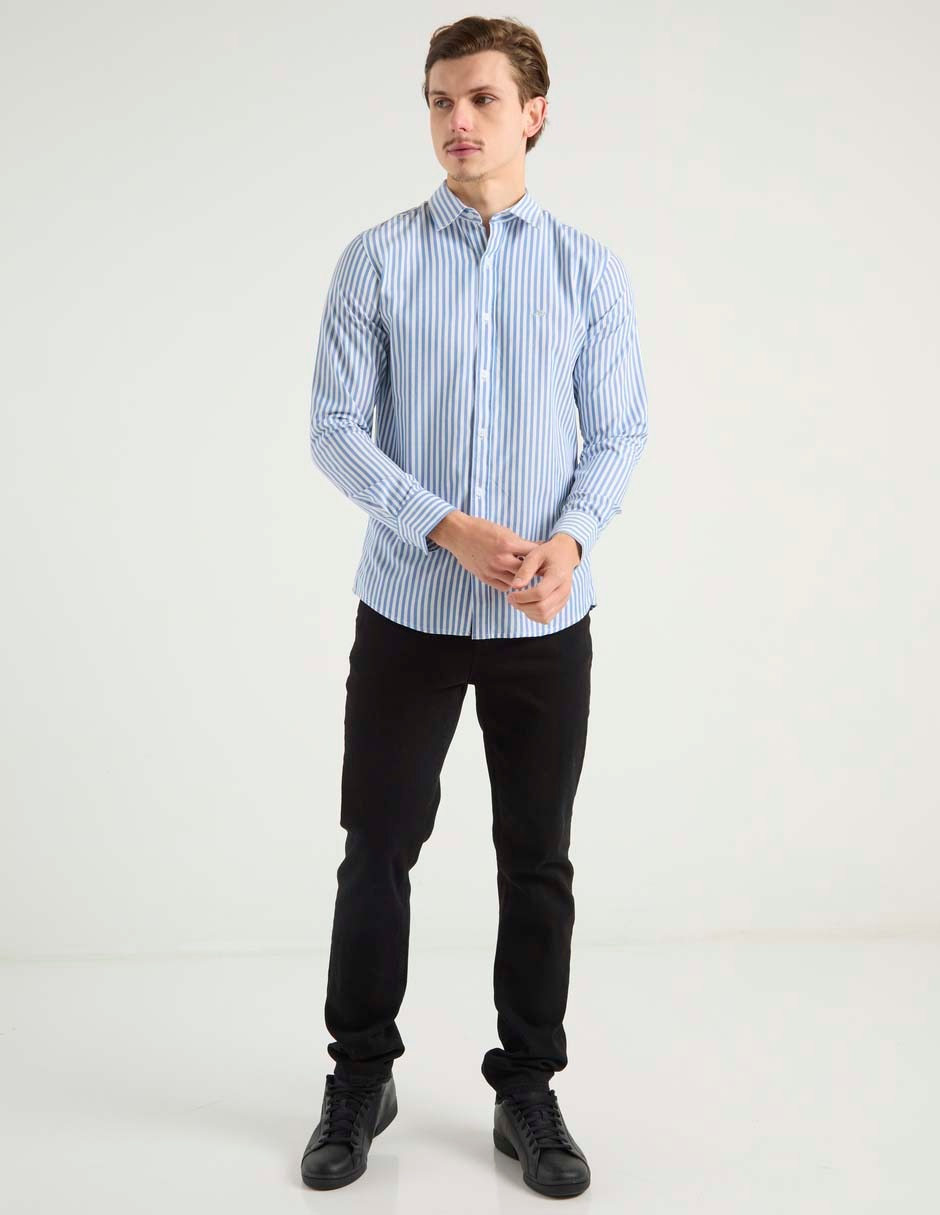 Camisa casual Aéropostale de algodón manga larga para hombre