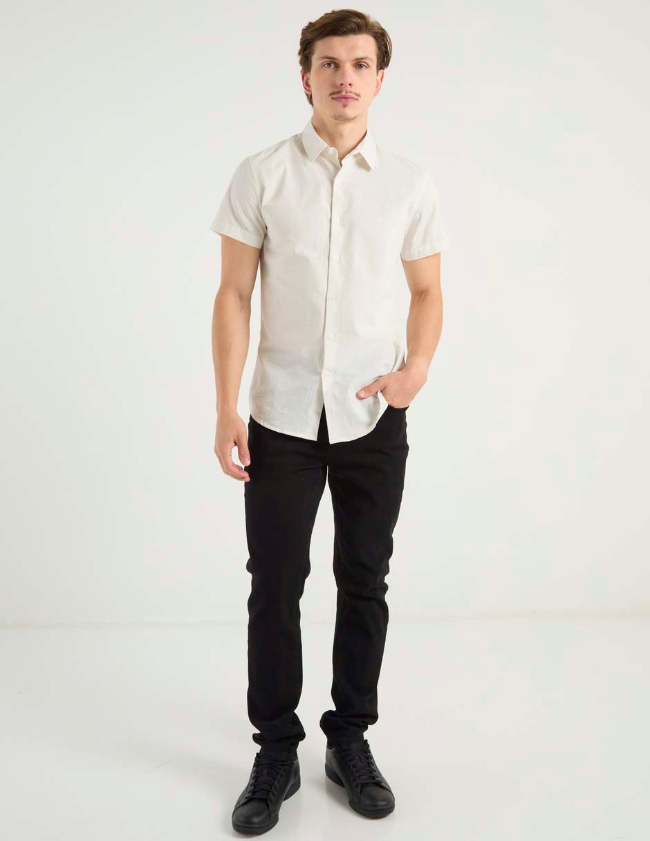 Camisa casual Aéropostale de algodón manga corta para hombre