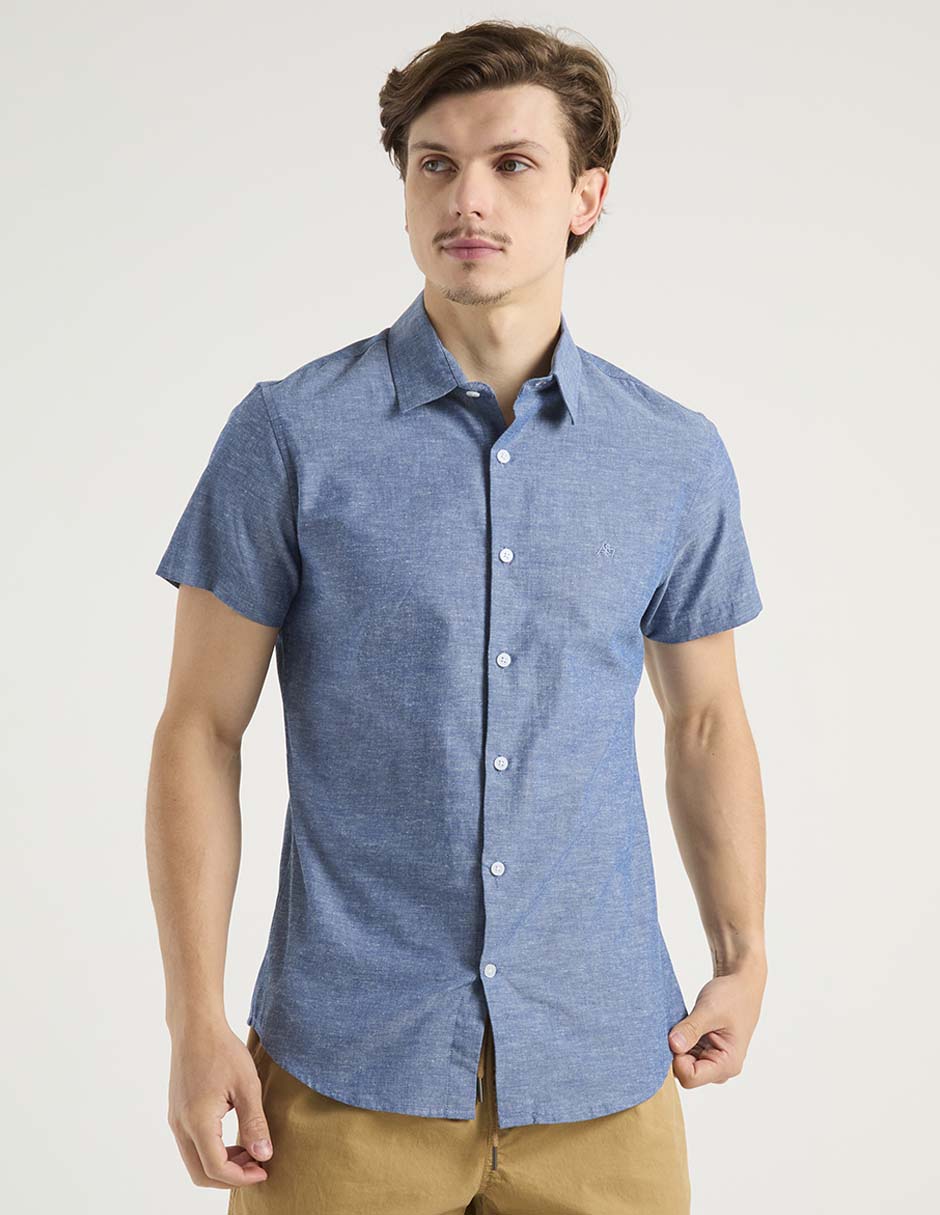 Camisa casual Aéropostale de algodón manga corta para hombre