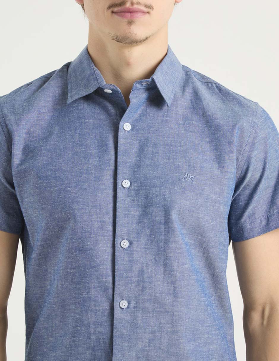 Camisa casual Aéropostale de algodón manga corta para hombre