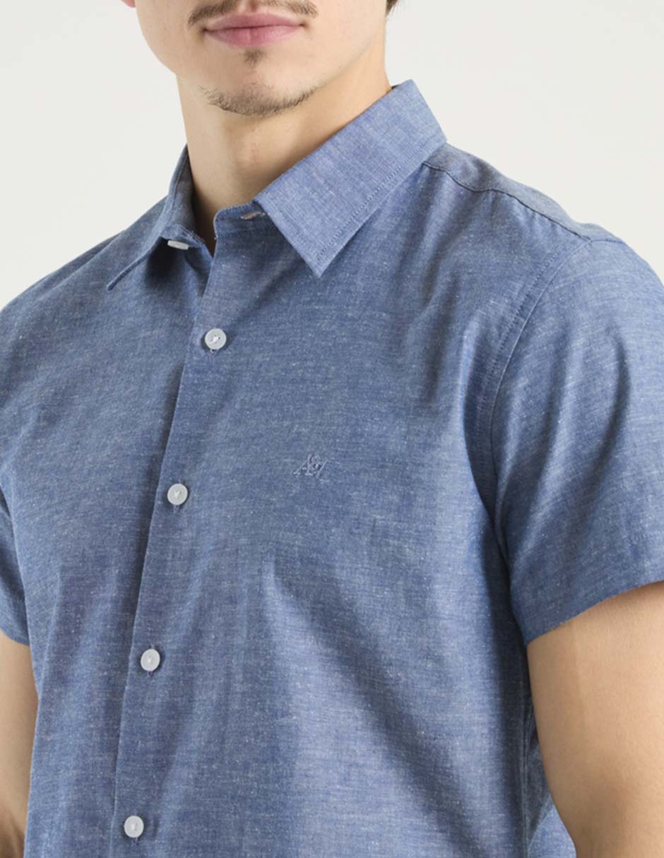 Camisa casual Aéropostale de algodón manga corta para hombre