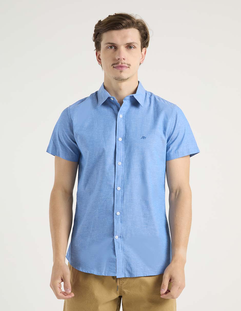 Camisa casual Aéropostale de algodón manga corta para hombre