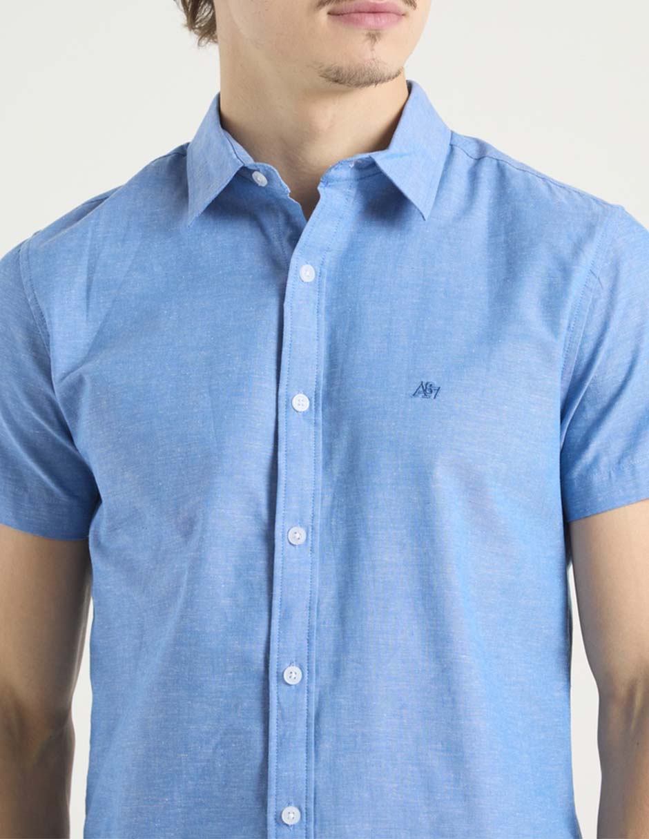 Camisa casual Aéropostale de algodón manga corta para hombre