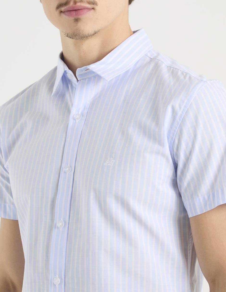 Camisa casual Aéropostale de algodón manga corta para hombre