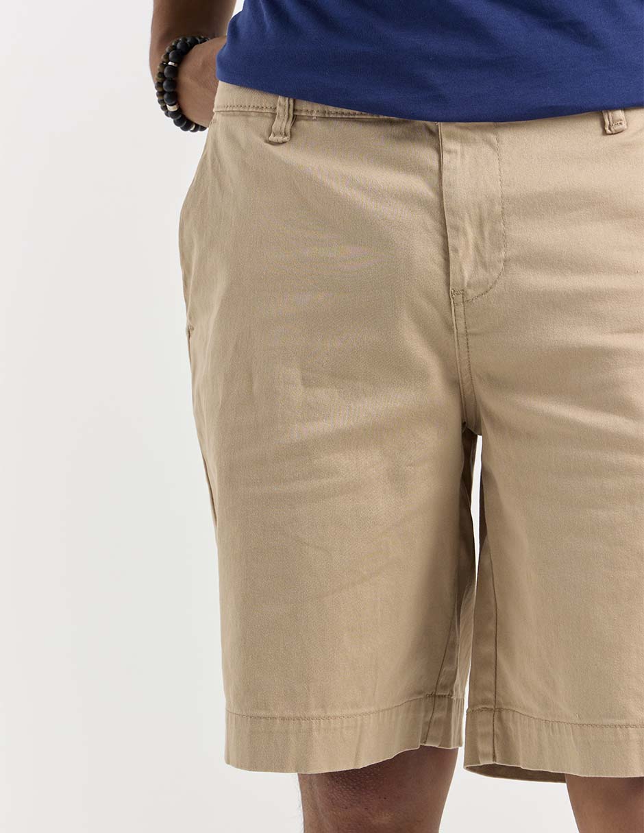 Bermuda Aéropostale de gabardina para hombre