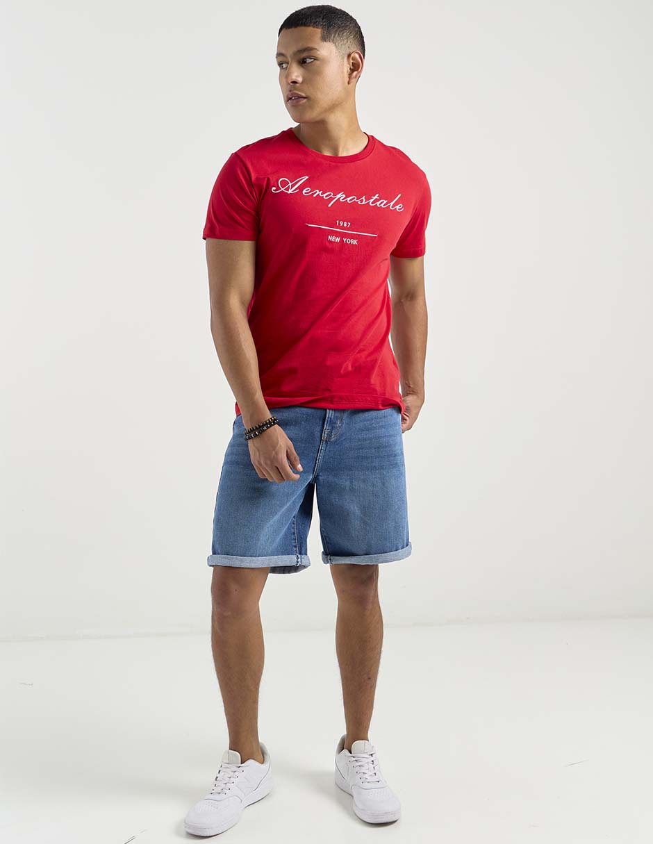 Bermuda Aéropostale de mezclilla para hombre