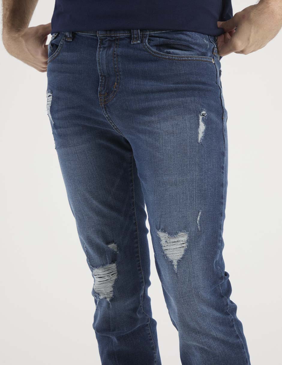 Jeans skinny Aéropostale lavado destruido para hombre