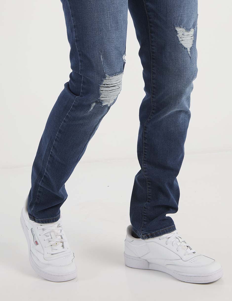 Jeans skinny Aéropostale lavado destruido para hombre