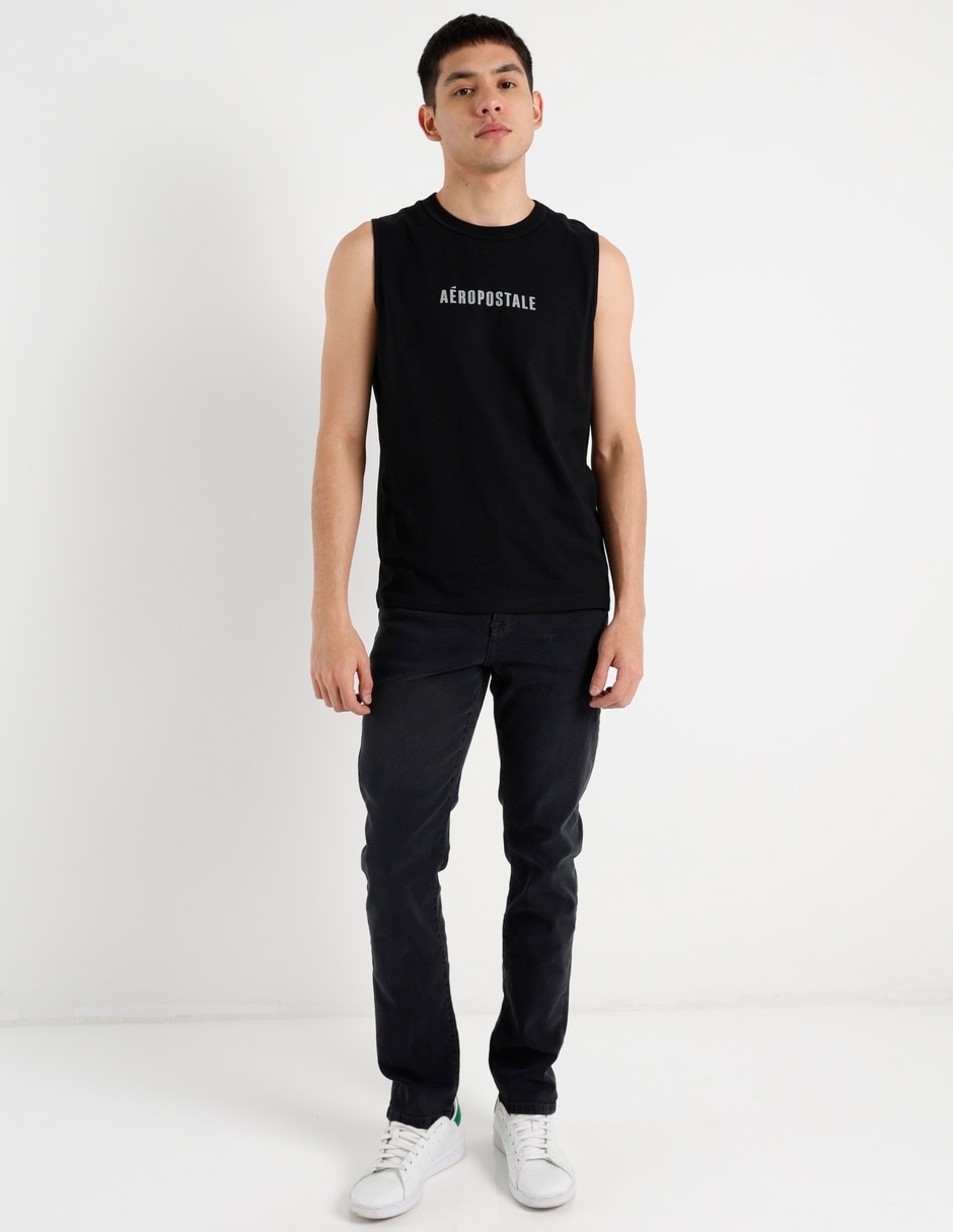Jeans straight Aéropostale lavado obscuro para hombre