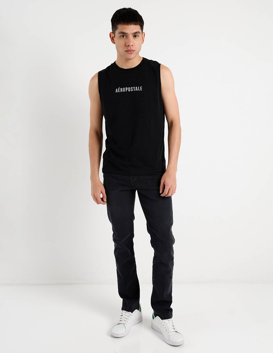Jeans straight Aéropostale lavado obscuro para hombre