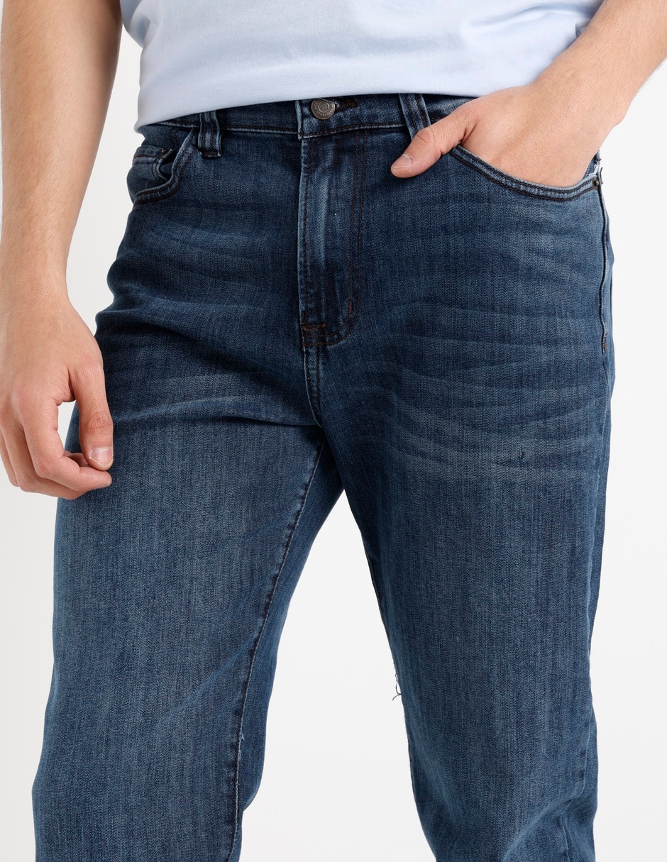 Jeans straight Aéropostale lavado stone wash para hombre