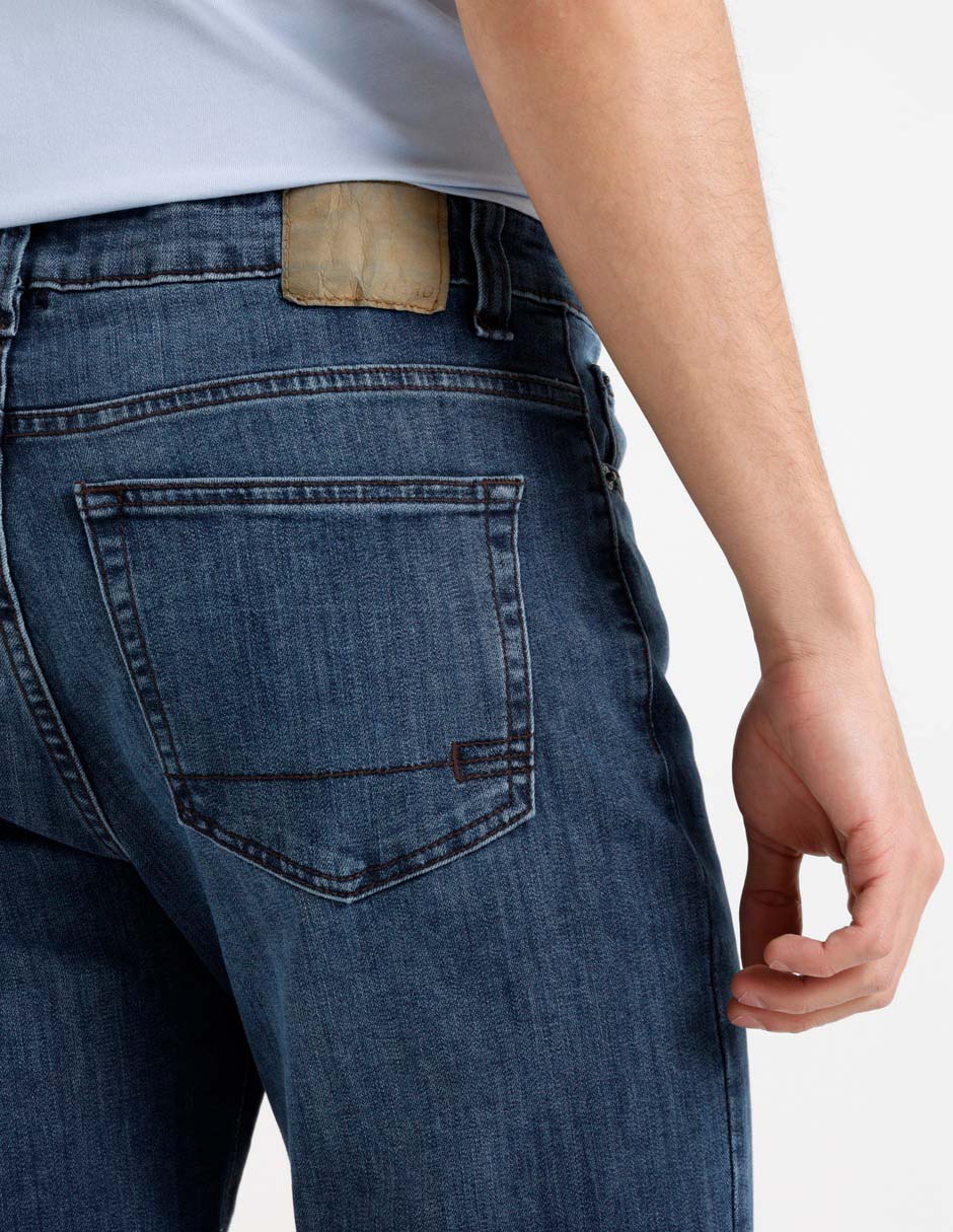 Jeans straight Aéropostale lavado stone wash para hombre