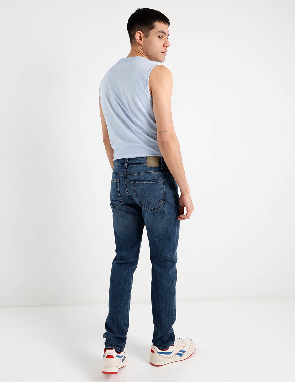 Jeans straight Aéropostale lavado stone wash para hombre