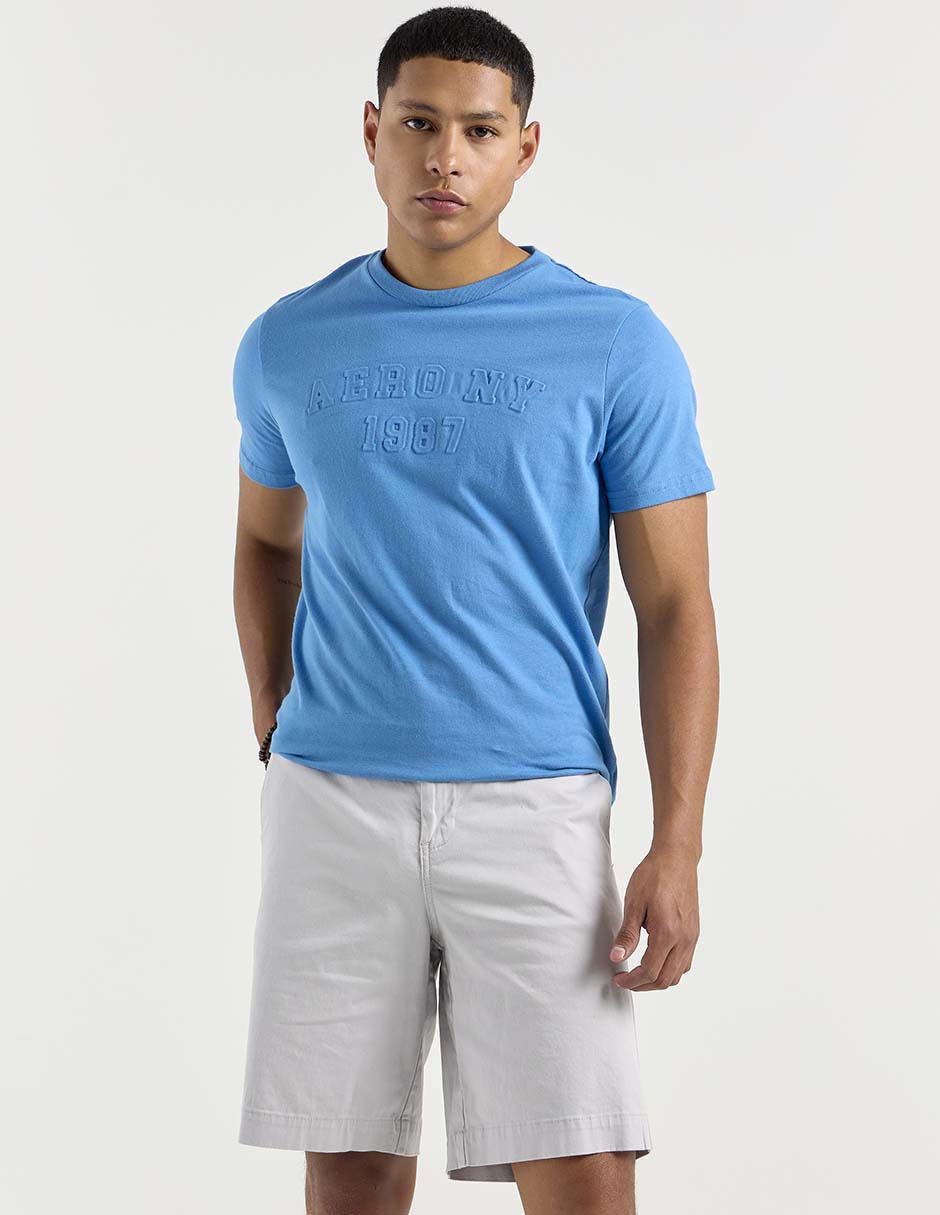 Bermuda Aéropostale de gabardina para hombre