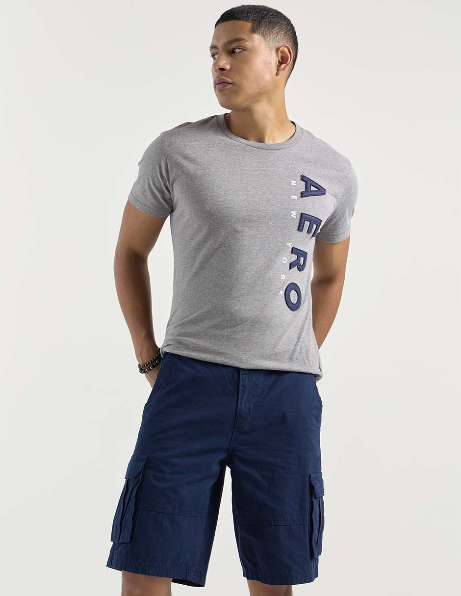 Bermuda Aéropostale de gabardina para hombre