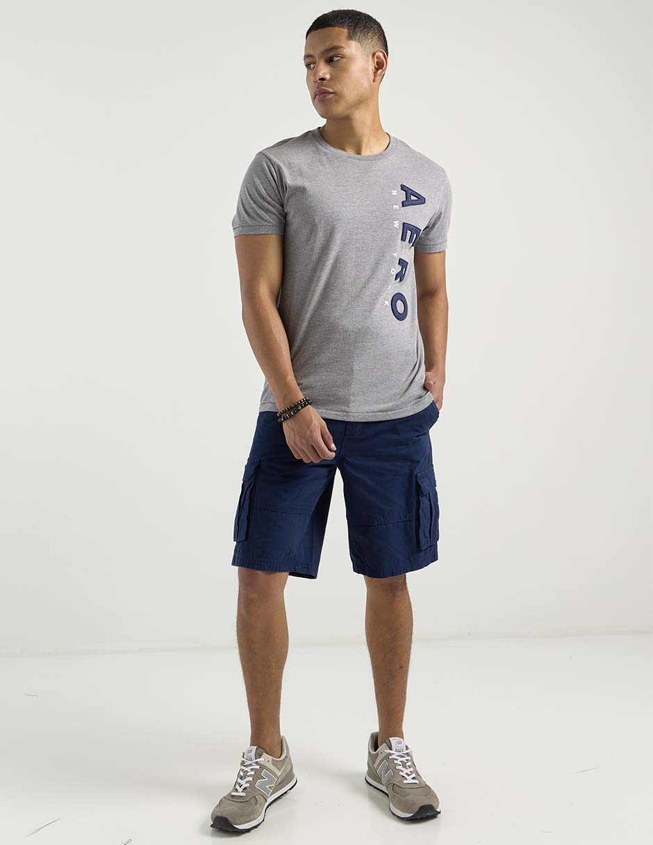 Bermuda Aéropostale de gabardina para hombre