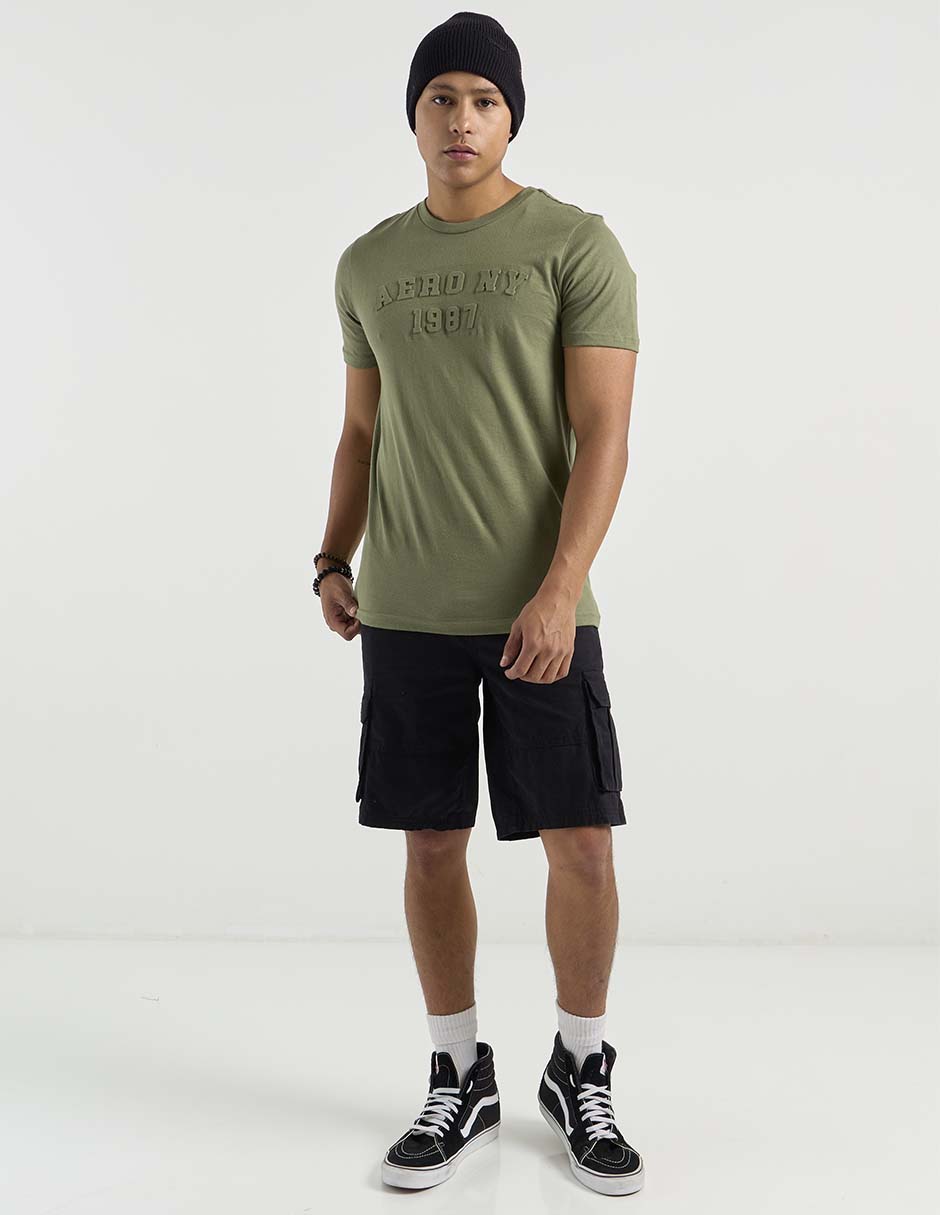 Bermuda de gabardina para hombre