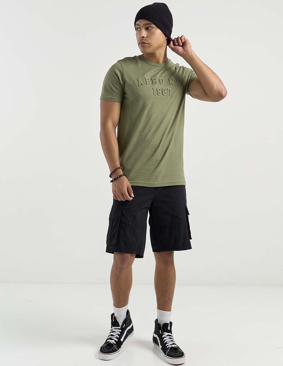 Bermuda de gabardina para hombre