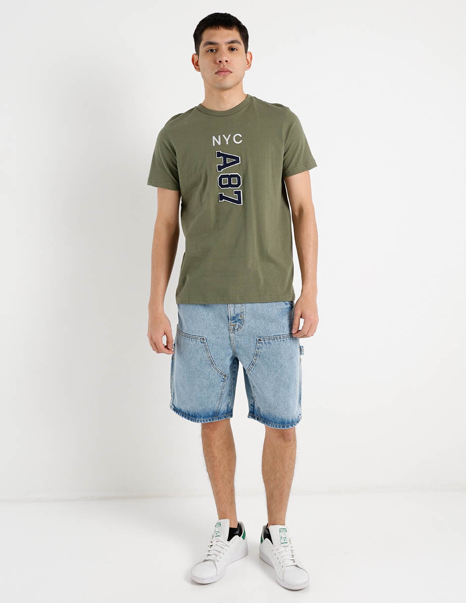 Bermuda Aéropostale de mezclilla para hombre