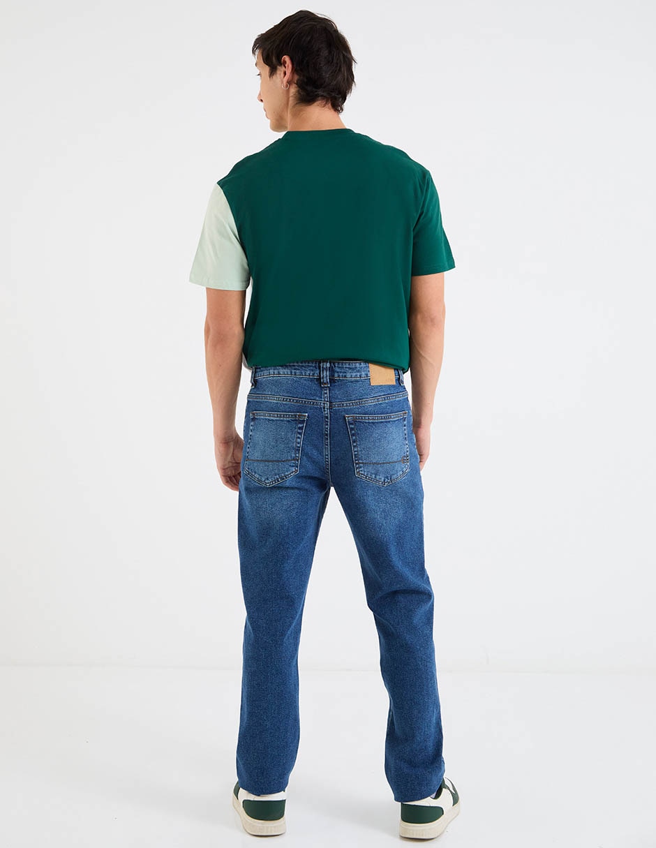 Jeans straight Aéropostale lavado stone wash para hombre