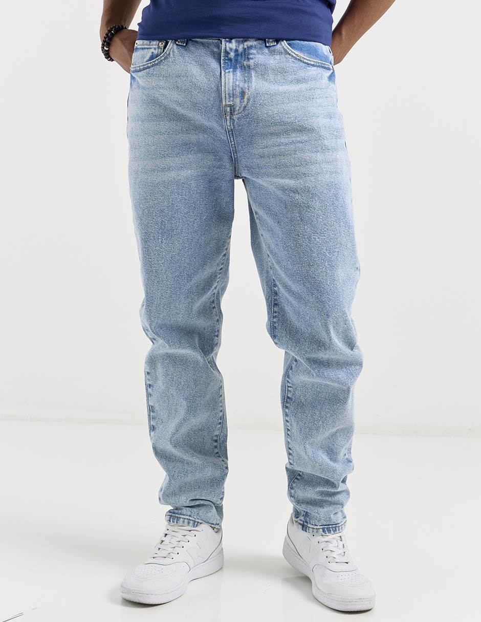 Jeans straight Aéropostale lavado claro para hombre