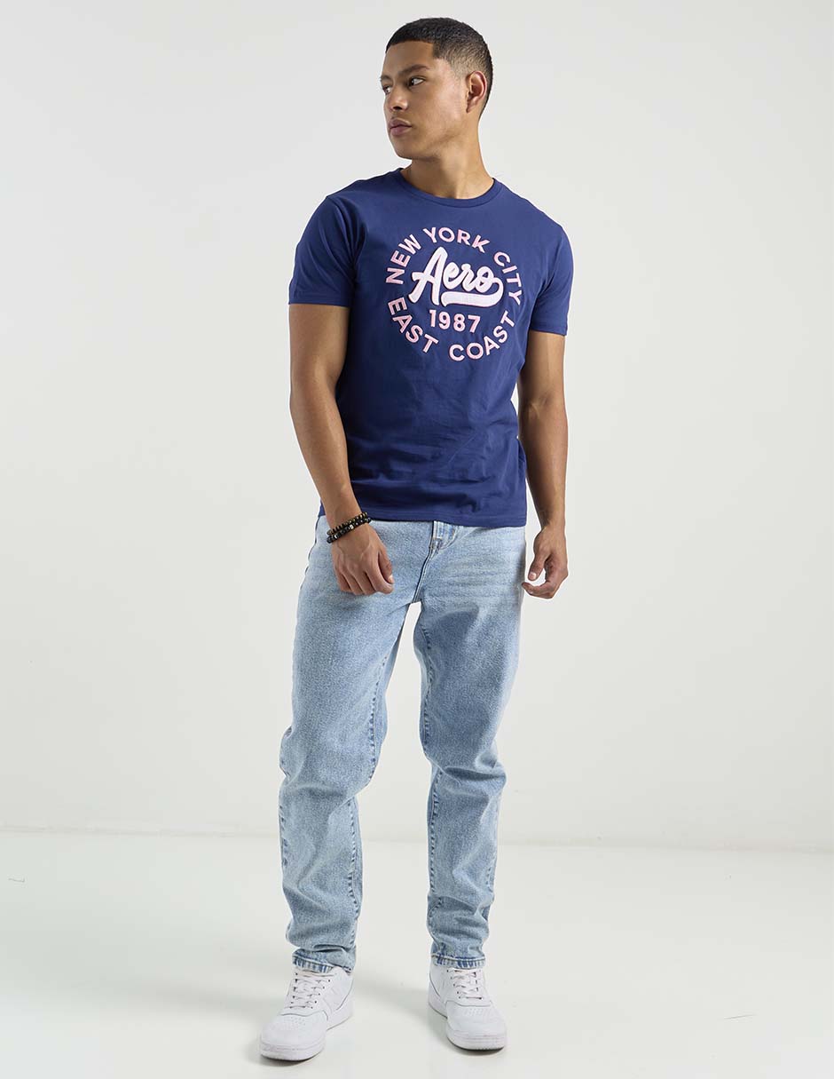 Jeans straight Aéropostale lavado claro para hombre