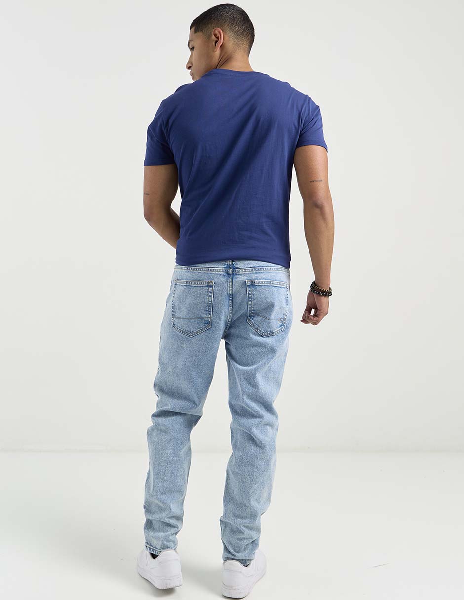 Jeans straight Aéropostale lavado claro para hombre