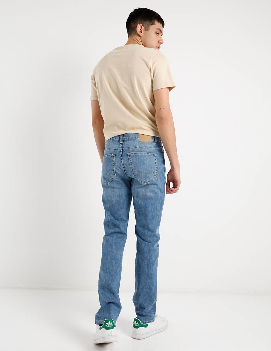 Jeans straight Aéropostale lavado bleach para hombre