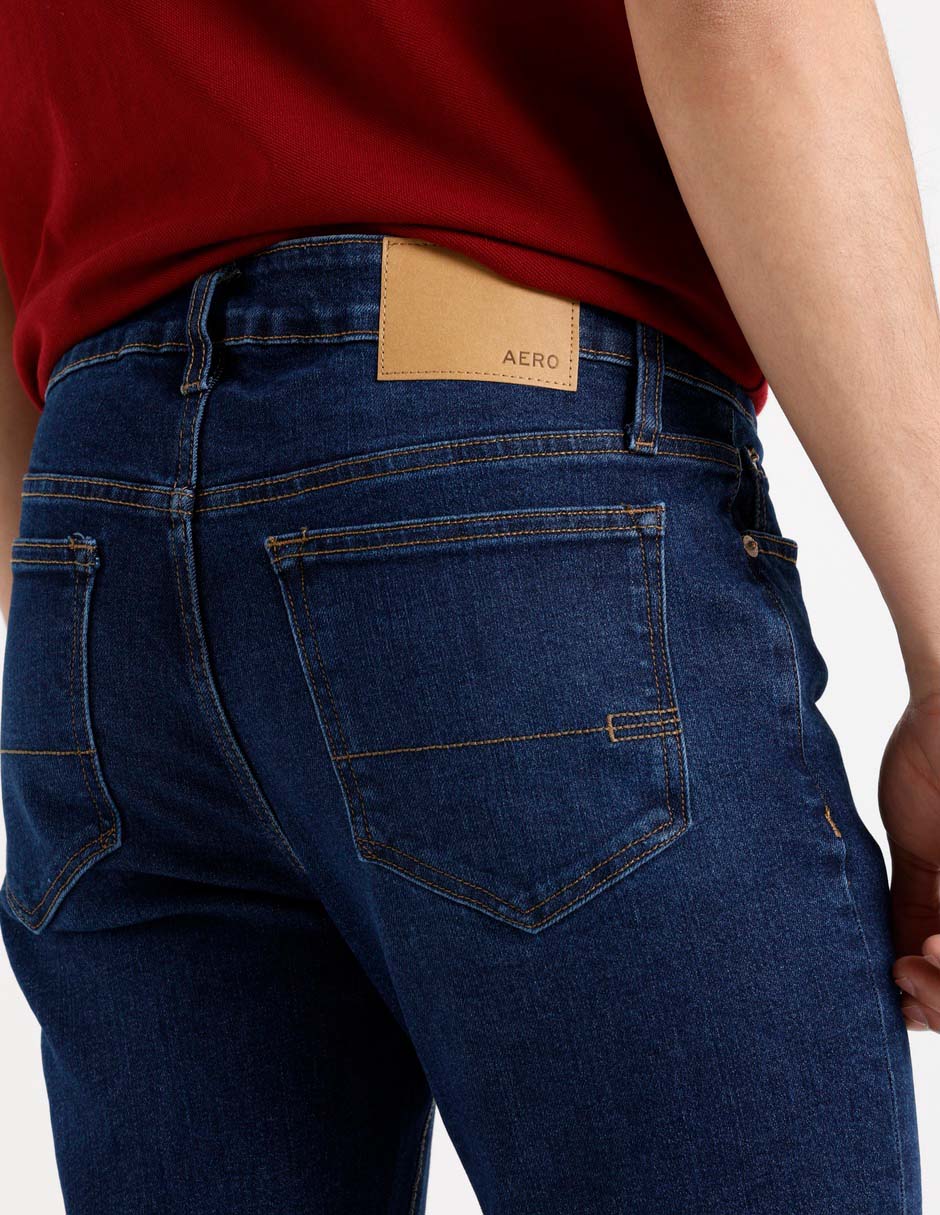 Jeans slim Aéropostale lavado stone wash para hombre