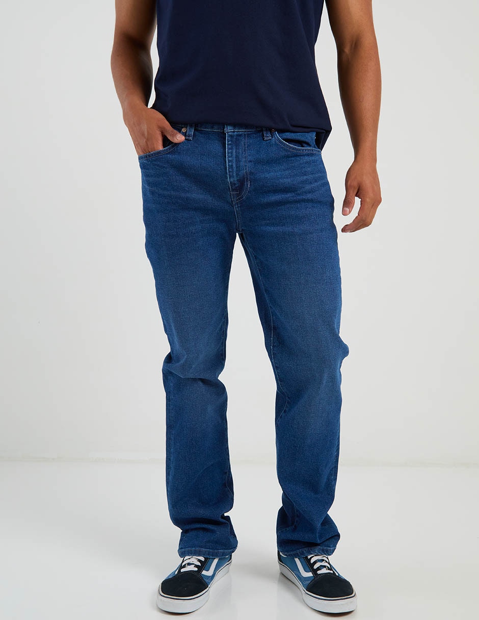 Jeans straight Aéropostale lavado obscuro para hombre