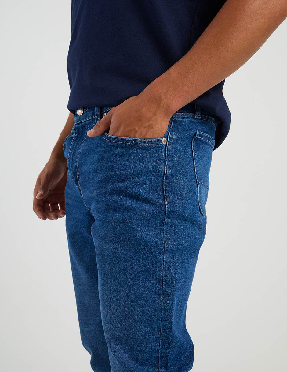 Jeans straight Aéropostale lavado obscuro para hombre