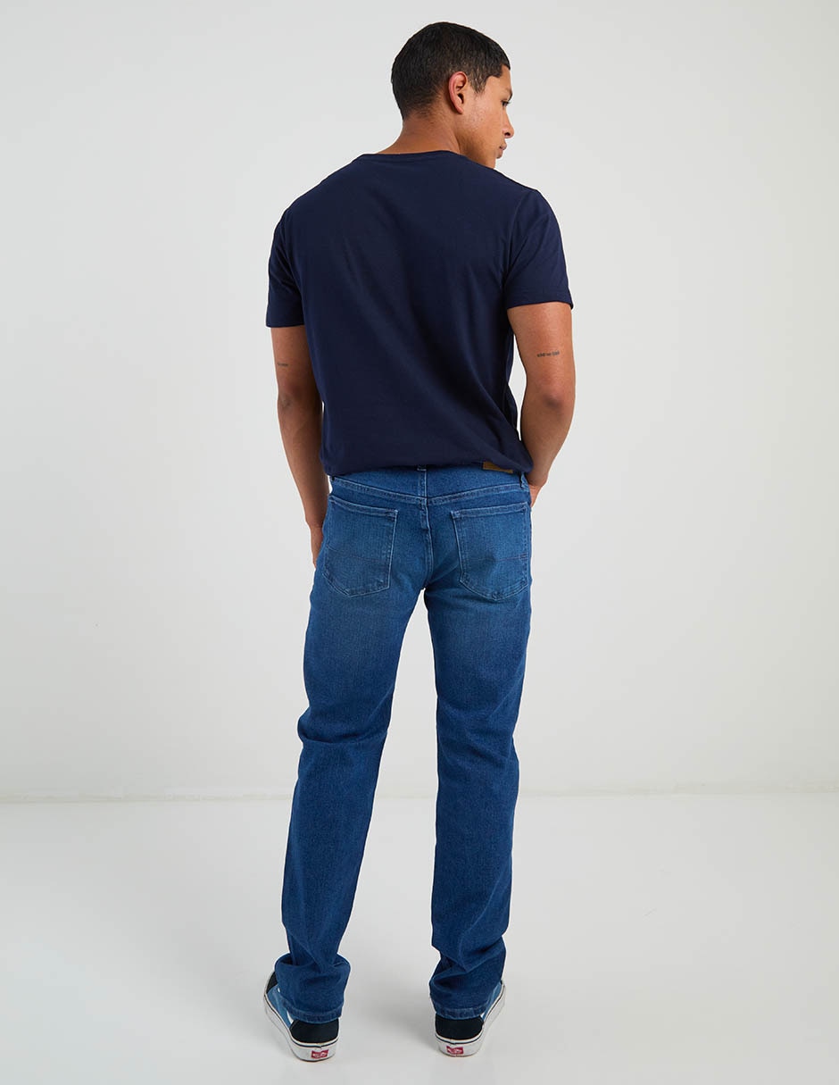 Jeans straight Aéropostale lavado obscuro para hombre
