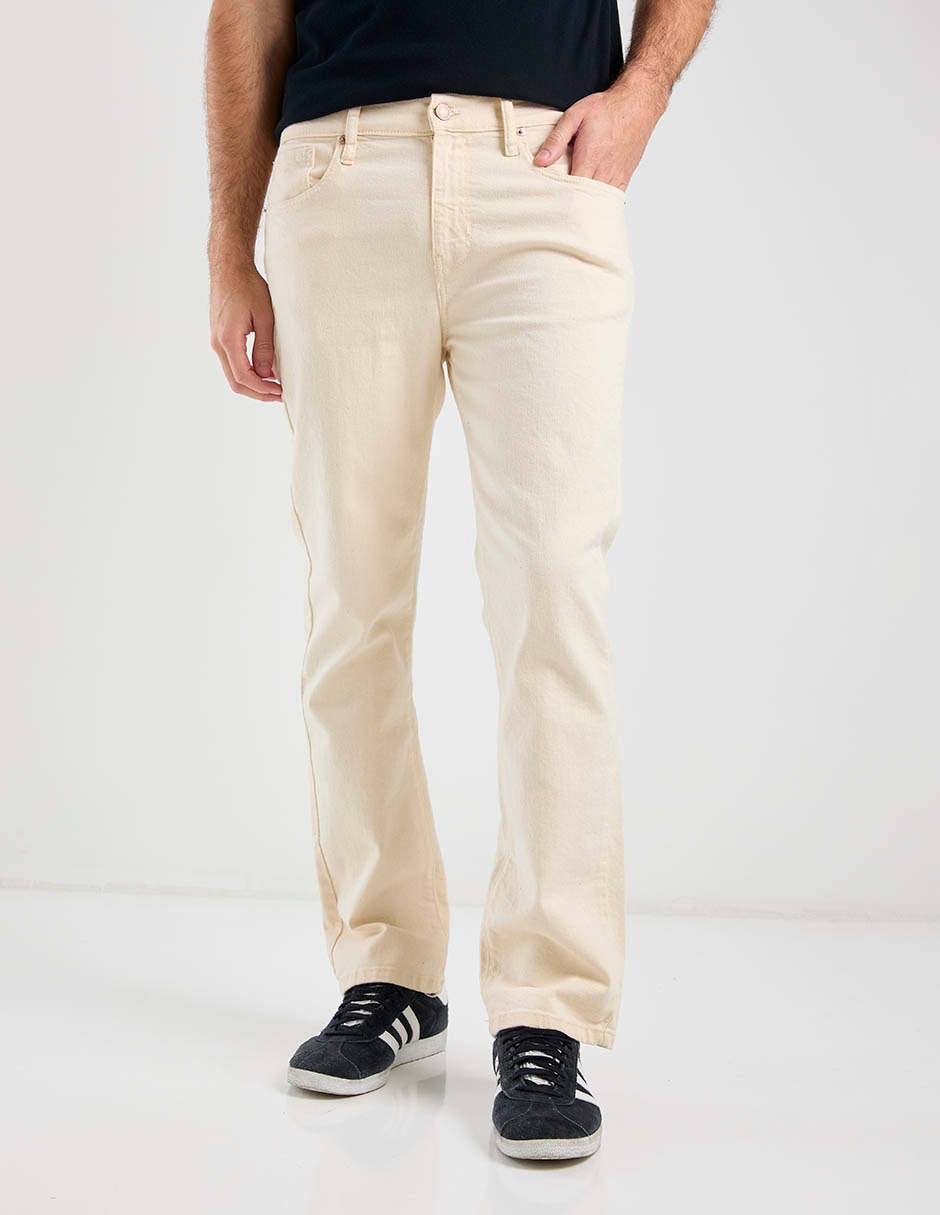 Jeans straight lavado claro para hombre