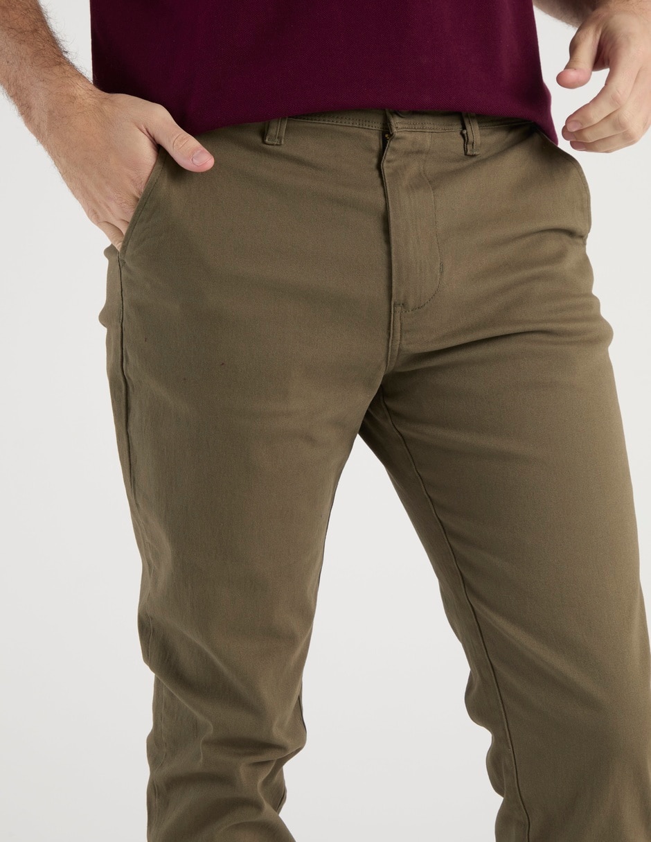 Pantalón chino slim Aéropostale de algodón para hombre