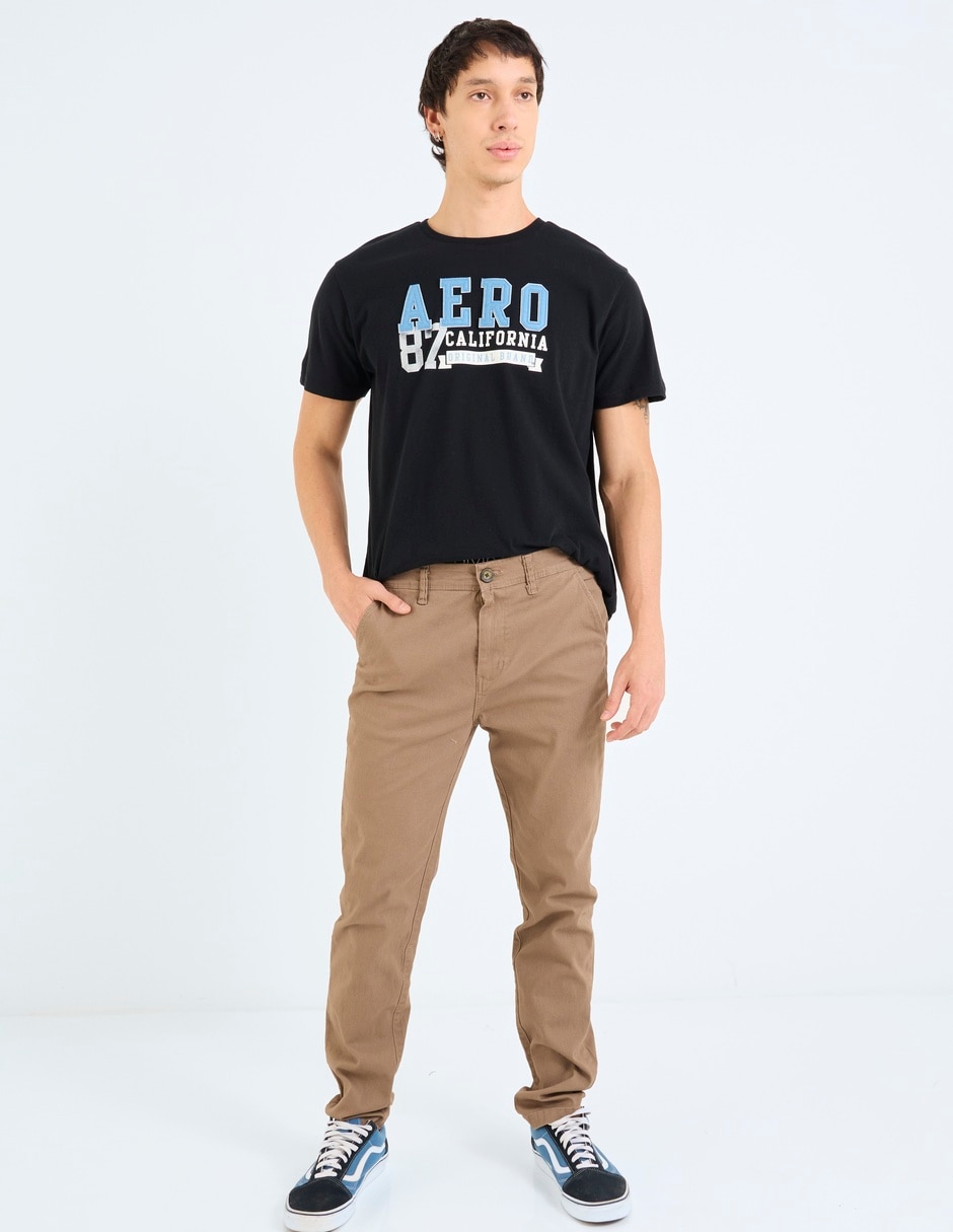 Pantalón chino slim de algodón para hombre 2