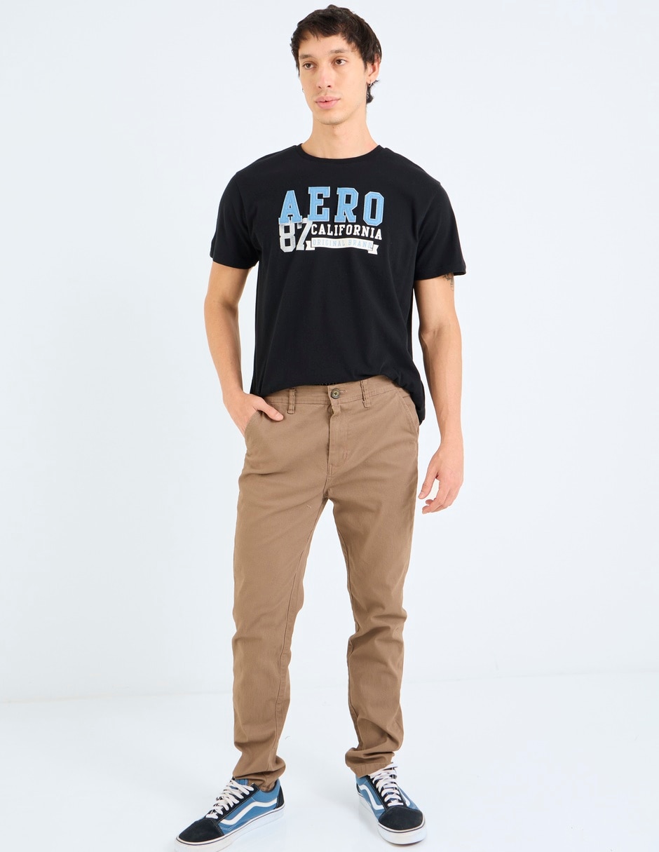 Pantalón chino slim de algodón para hombre 3