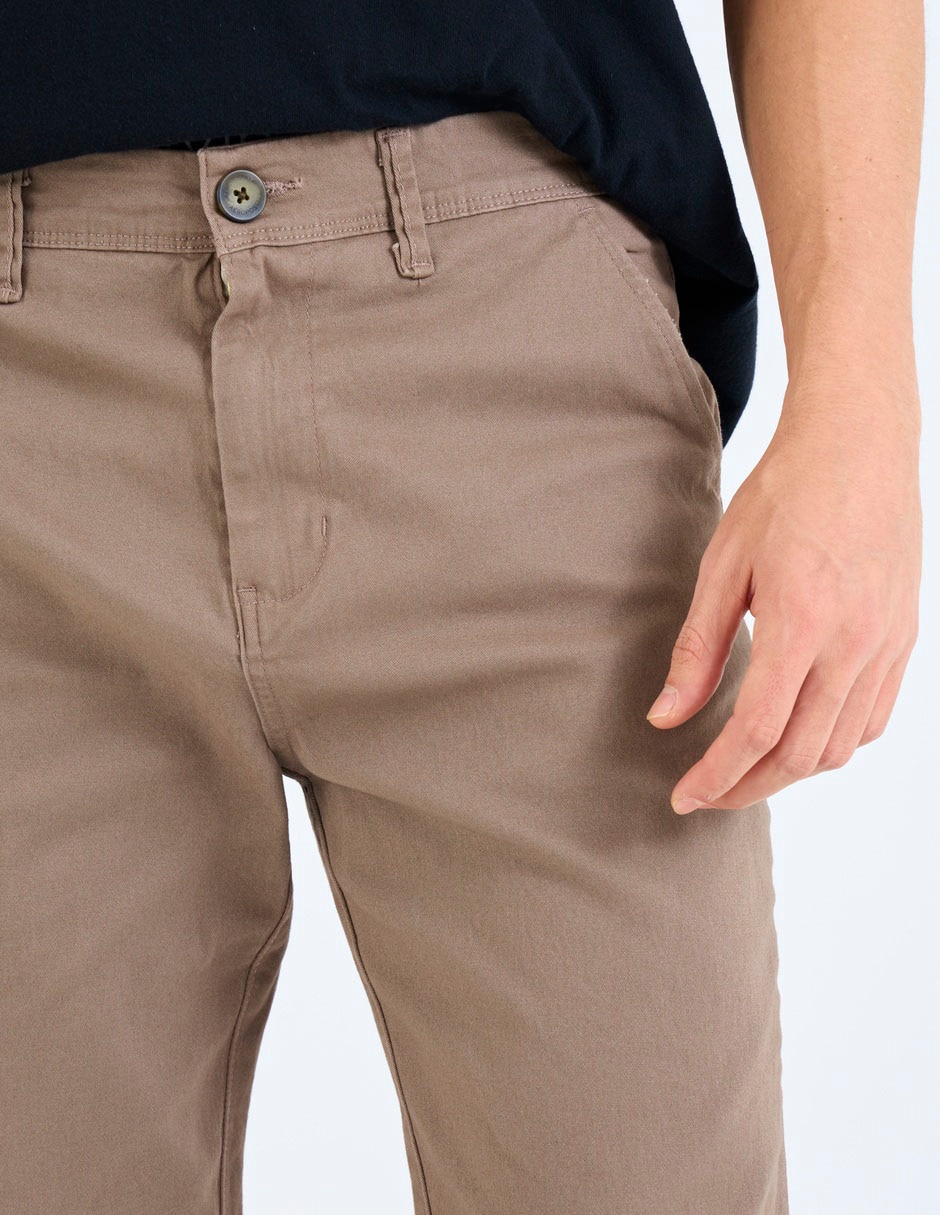 Pantalón chino slim de algodón para hombre 4