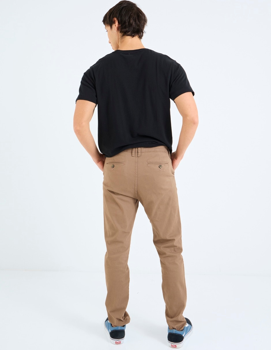 Pantalón chino slim de algodón para hombre 6