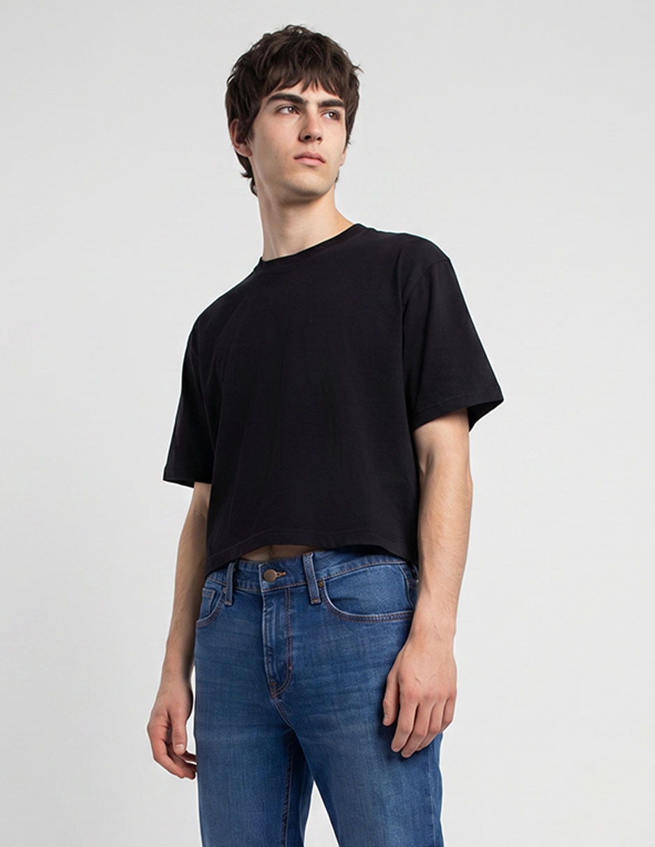 Jeans slim lavado medio para hombre