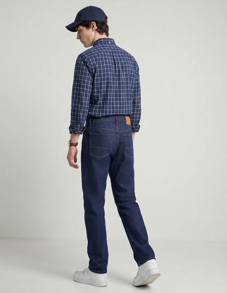 Jeans straight Aero lavado obscuro para hombre