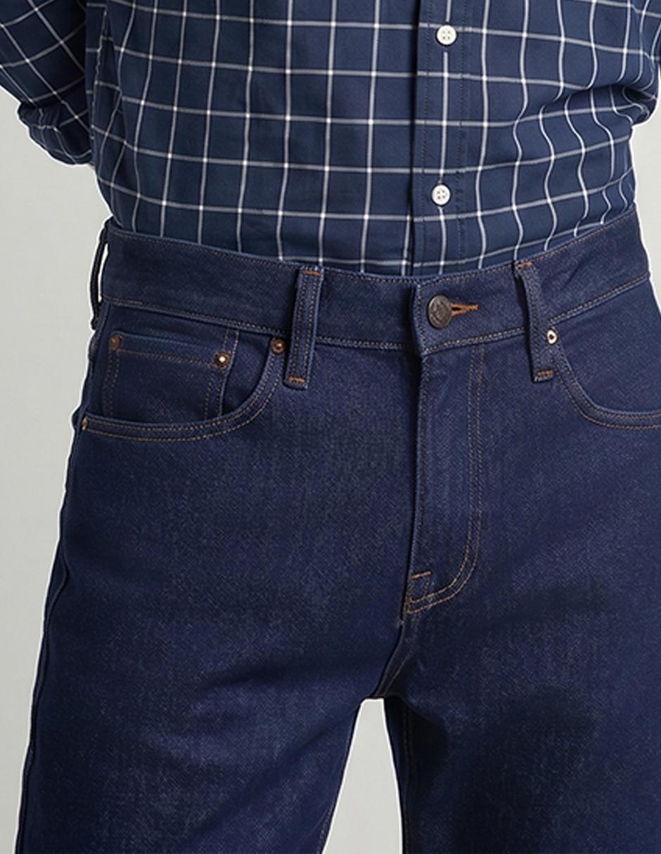 Jeans straight Aero lavado obscuro para hombre