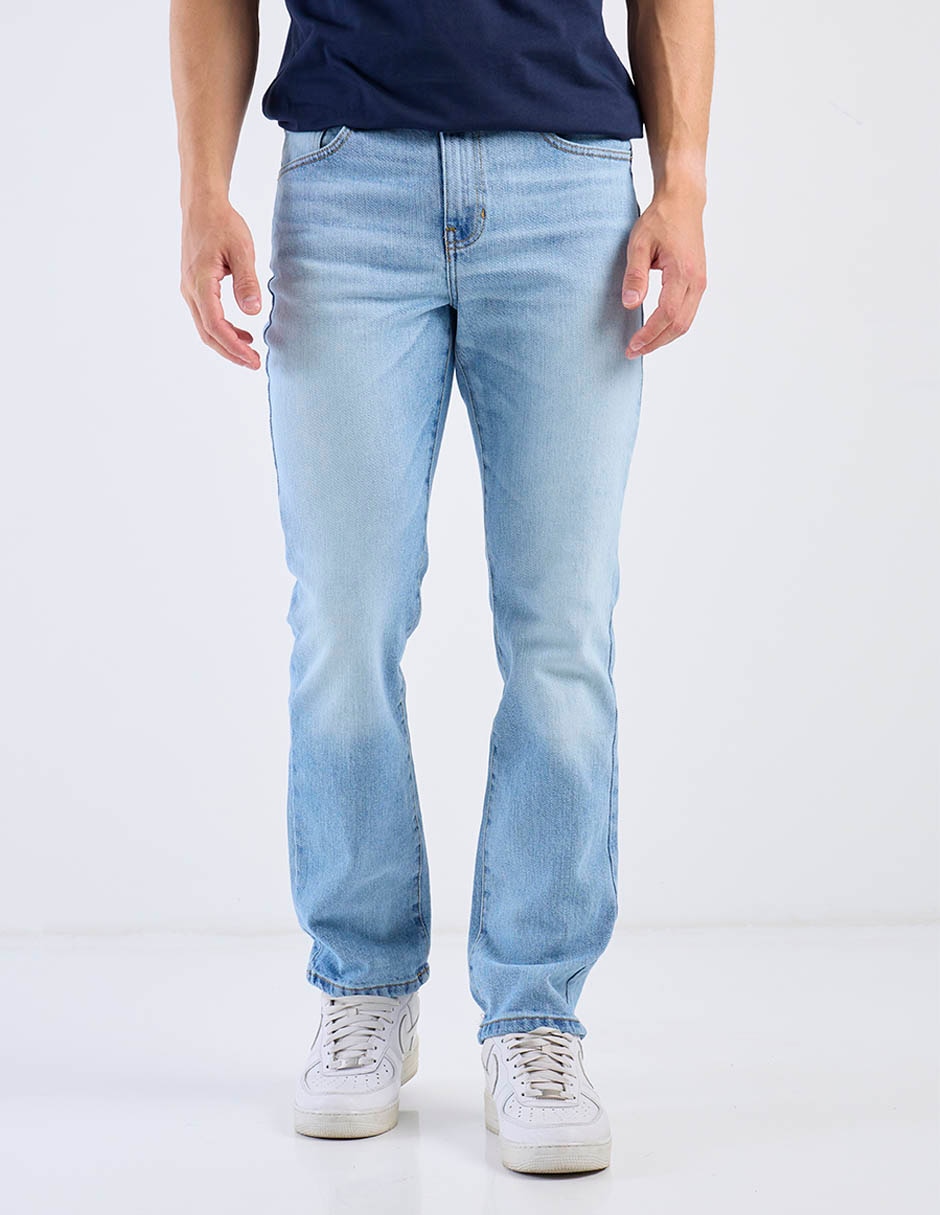 Jeans straight lavado claro para hombre Jeans straight lavado claro para hombre