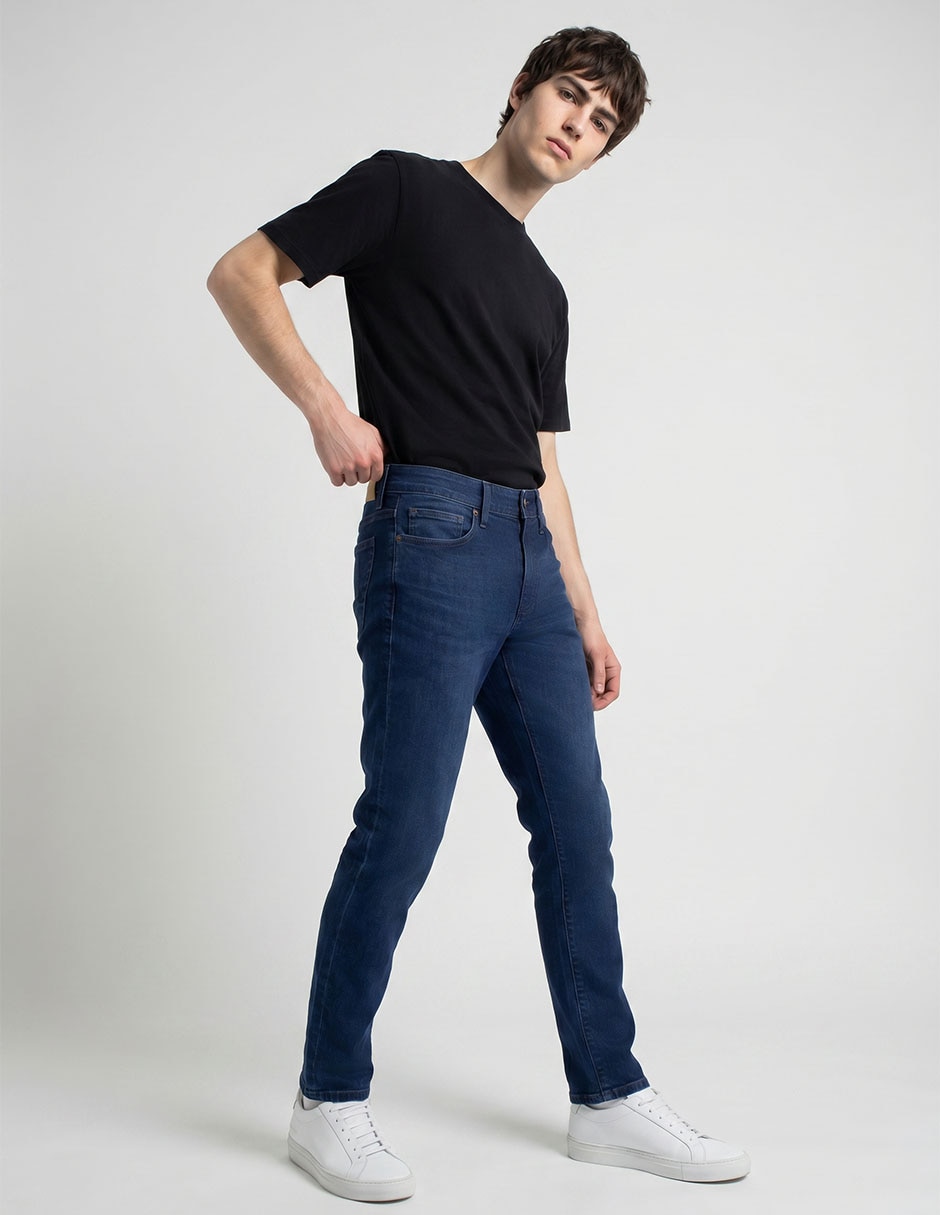 Jeans slim lavado obscuro para hombre 3