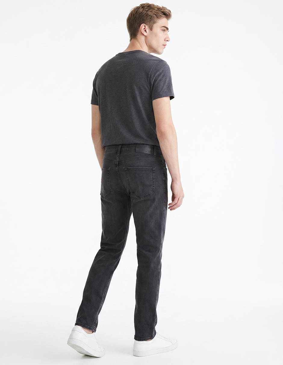 Jeans slim deslavado para hombre 2